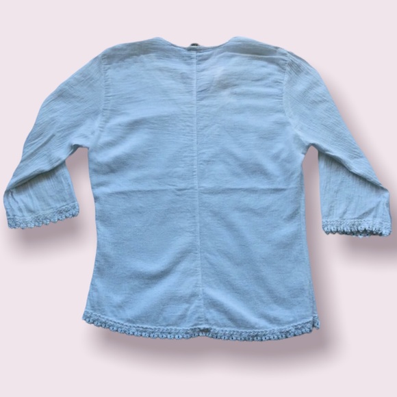 La Cotonniere, Embroidered Peasant Blouse, Size Medium - Picture 5 of 15